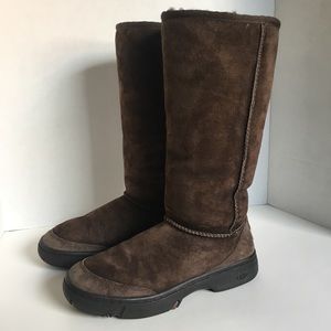 UGG Ultimate Tall Braid Boots Brown